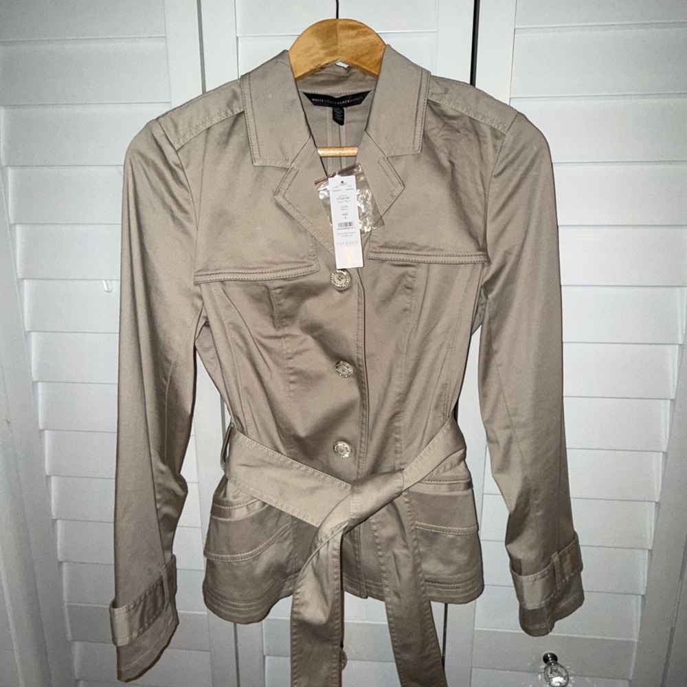 White House Black Market Beige Trench Coat